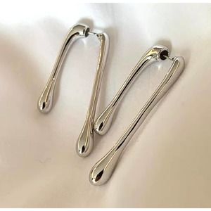 Earrings Water Drop Front Back Drippy Drop Silver Alexis Bittar STYLE JA08